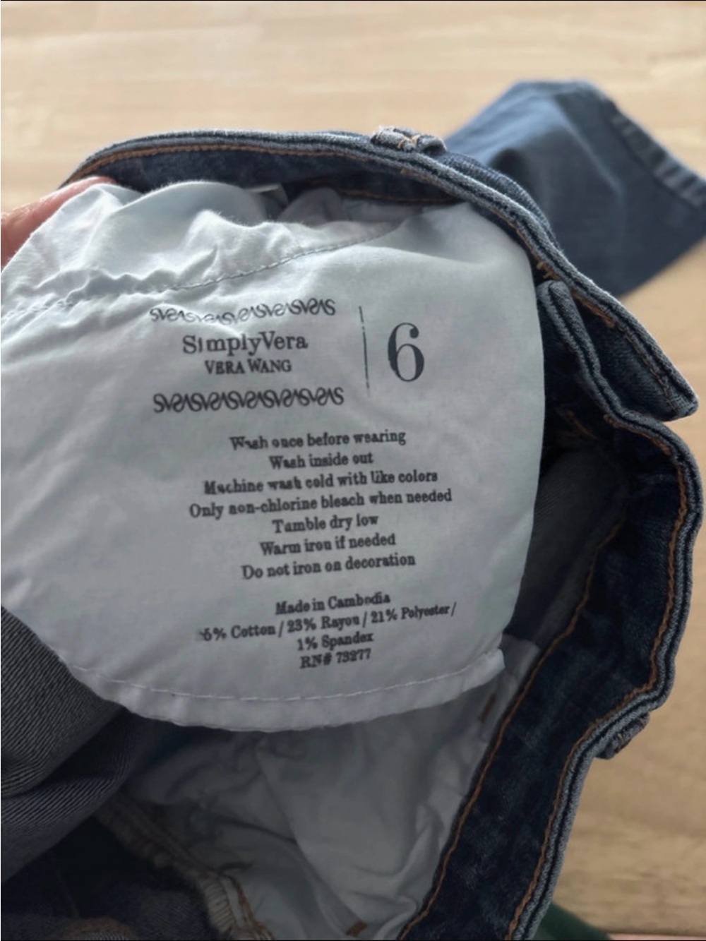 Simply Vera Vera Wang Men's Navy Blue Slim Jeans